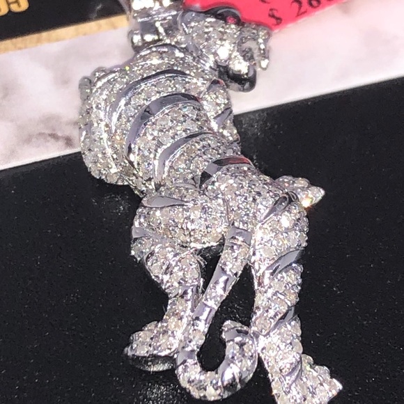 Mesmerizing REAL DIAMOND Custom tiger pendant WOW! - Picture 10 of 15